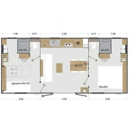 Mobilhome 4 Etoiles - Piscine - Eeecg0 Holiday home *